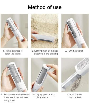Portable M&R Pet Hair Remover Brush for Dogs and Cats - Reusable Animal Hair Removal Tool for Furniture, Carpet, Clothes, and Car Seats - Easy to Clean - Blue - Buy Online on SooperMarket.com