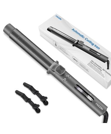 Faszin Hair Curler Newbie One-Touch Automatic Curling Iron Wand 12s Create Charming Curls with LCD Display&5 Adjustable Temper Professional 32mm Curlers Irons 360 Rotating