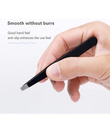 Derlaier Tweezers Set - High Precision Stainless Steel Eyebrow Tweezers for Facial Hair Removal, Ingrown Hair, and Splinter Removal - Buy Online on SooperMarket.com