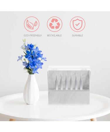Stahad 3ST 8-Hole Acrylic Tweezer Organizer - White Flip-Top Storage Box for Eyelash Tweezers | International Shipping Available - Buy Online on SooperMarket.com