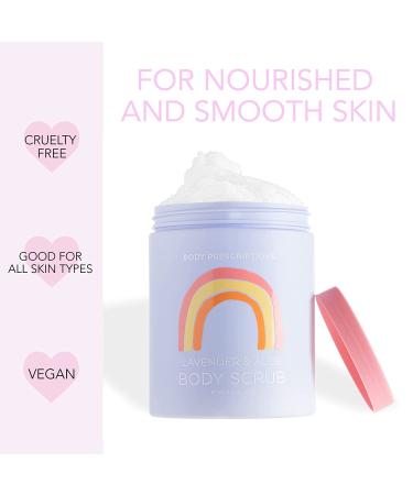 Body Prescriptions Lavender & Aloe Exfoliating Body Scrub | Nourishing Daily Wash for Smooth Skin | Infused with Lavender & Aloe (Rainbow) - Buy Online on SooperMarket.com
