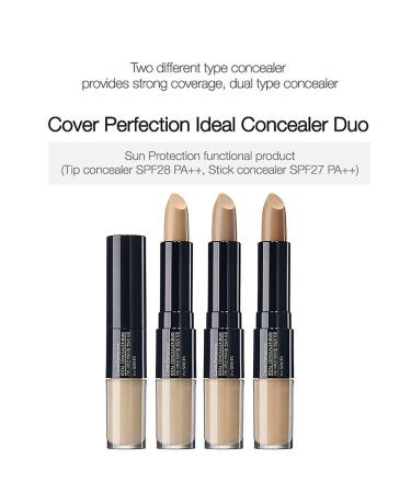 THESAEM Cover Perfection Ideal Concealer Duo - Strong Coverage, Dual Type, Sun Protection - K Beauty (01 Clear Beige) - Buy Online on SooperMarket.com