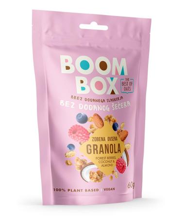 BOOM BOX Forest Berry Almond Oatmeal - 60 g - Healthy Breakfast Choice