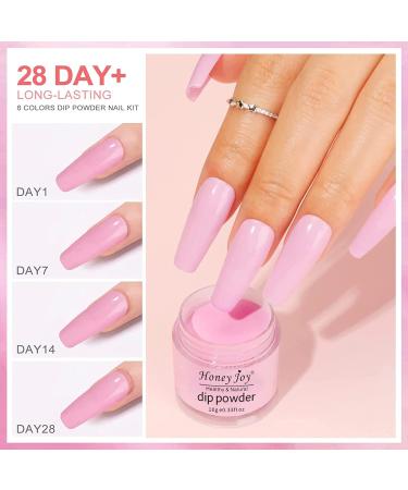 Honey Joy Dip Powder Nail Kit - 6 Color Set with Base & Top Coat, Activator, Brush, File - No Lamp Needed - Dip-9pcs-01 - Buy Online on SooperMarket.com