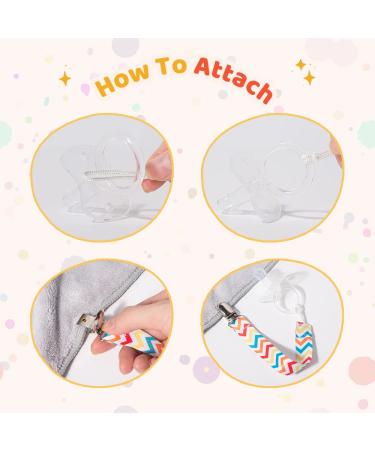 Symbolife Colorful Star Pacifier Clip Holder Leash - Unisex Baby Shower & Birthday Gift - Buy Online on SooperMarket.com
