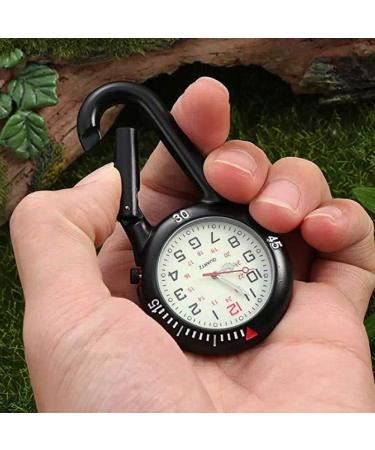 ZOVEDAIUG Clip-on Digital Carabiner Watch: Waterproof & Shockproof Pocket Quartz Watch for Outdoor Sports - Black - Buy Online on SooperMarket.com