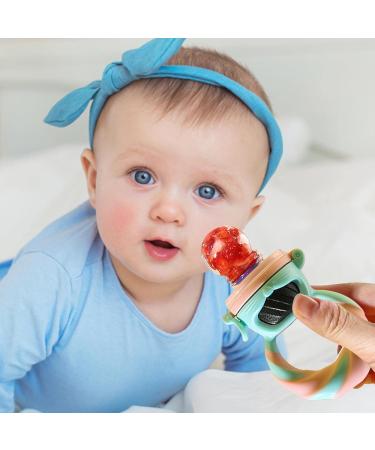 Jingling Fruit Pacifier Feeder - Safe Silicone Teething Tool for Babies | Soft Vegetable & Fruit Food Feeder - Buy Online on SooperMarket.com