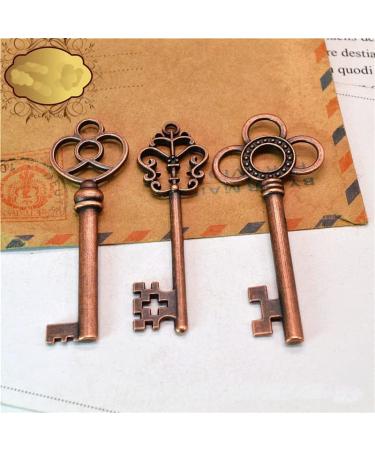 30PCS Assorted Antique Skeleton Keys - Vintage Steampunk Classic Collection in Copper - Buy Online on SooperMarket.com