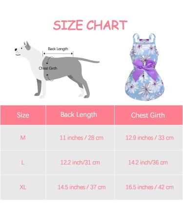 Pedgot 6 Pack Dog Bowknot Floral Dress - Skin-Friendly Pet Princess Sundress for Summer - Medium - Buy Online on SooperMarket.com