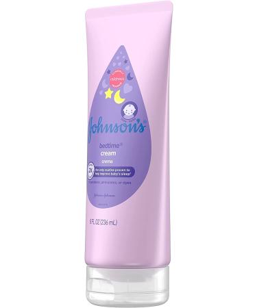 Johnson's Baby Bedtime Moisturizing Body Cream - 8 fl. oz | Night Time Massage Cream for Dry Skin | Hypoallergenic Formula with Relaxing Aromas | No Parabens, Phthalates, or Dyes - Buy Online on SooperMarket.com