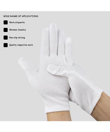 4 White Gloves + 1 Black Glove for Eczema Sensitive Dry Irritated Skin Overnight Hand Cream Lotion Protection Daily Work 100% Cotton Size 9" (5 Pairs) - Buy Online on SooperMarket.com