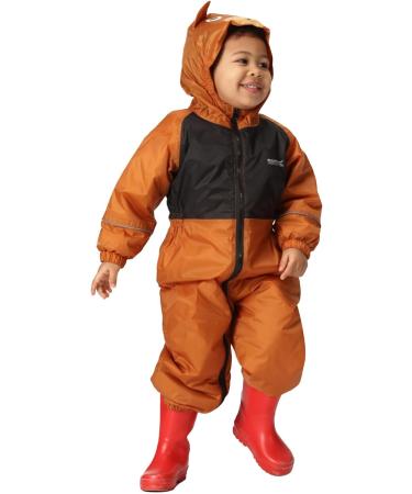 Regatta Kids Mudplay III Waterproof Insulated Animal All-in-one Suit - 2-3 Years - CopAlm/BlkBe - Buy Online on SooperMarket.com
