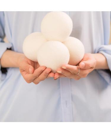 Organic XL Wool and Plastic Dryer Balls (6 Pack) - Save Time, Money, Energy with Loaddvni's Upgraded Version - Buy Online on SooperMarket.com