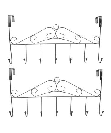 Baluue Clothes Hanger Clothes Rack 2pcs Door Hook Wall Mounted Towel Mounted Coat Hooks Storage Hangers Back Door Hooks Over Towel Holder Coat Hanger