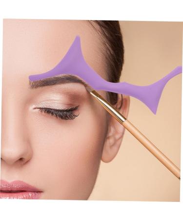 WOFASHPURET Eyebrow Shaping Stencil brow shaping template silicone makeup stencil eyebrow guide template mold eye protection Auxiliary Eyebrow Stencils 17.3x5.9cm Purple - Buy Online on SooperMarket.com