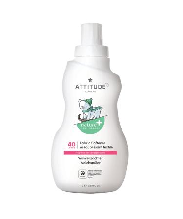 ATTITUDE Baby Fabric Softener Plant and Mineral-Based Ingredients HE Compatible Vegan Laundry and Household Products Unscented 40 Loads 1 Litre Unscented 40 Loads