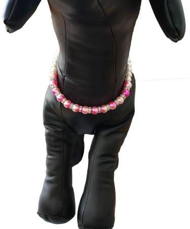 PET SHOW Pink Faux Pearl Rhinestone Necklace for Female Small Dogs and Cats - Grooming Accessories (Size M 9.8-11.8) - Buy Online on SooperMarket.com