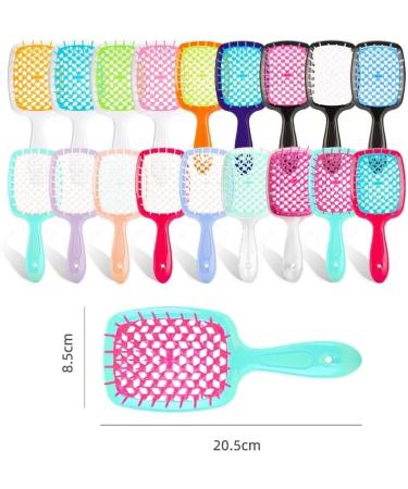 Comb Women's Scalp Massage Comb Hair Brush Women's Hollowed Out Home Salon Hair Styling Tool Comb Wide Tooth Comb (Color : Rose red-white) - Buy Online on SooperMarket.com