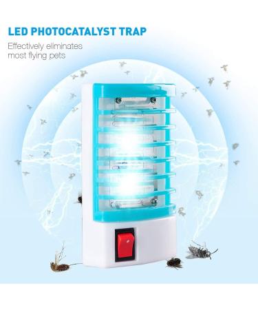 Indoor Bug Zapper Plug-in Mosquito Killer Trap - 2 Pack Electric Fly & Gnat Trap for Home - Mini Insect Killer Light for Flying Pests - A-blue - Buy Online on SooperMarket.com