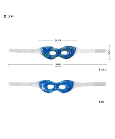Reusable Gel Eye Mask for Puffiness & Dark Circles - Cooling Eye Ice Pack for Dry Eyes, Headache & Stress Relief (Leaves Design) - Buy Online on SooperMarket.com