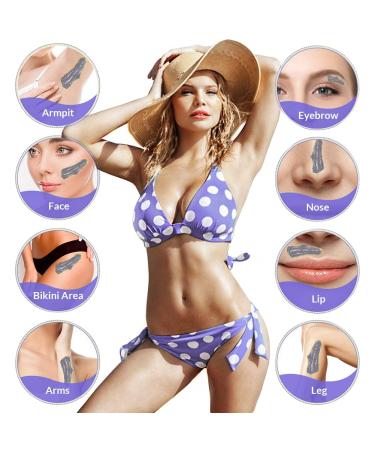 Hard Wax Beans for Hair Removal - Ideal for Face, Eyebrow, Back, Chest, Bikini, Legs - 14.1oz Refill with 10 Applicators - Buy Online on SooperMarket.com