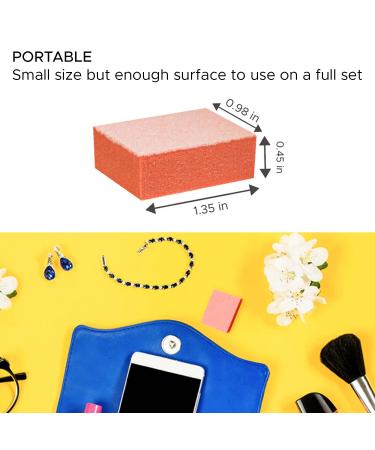 Karlash Nail Mini Orange Buffer Block File 80/100 Grit 2 Sided (130 Count) - Pack of 1 - Buy Online on SooperMarket.com