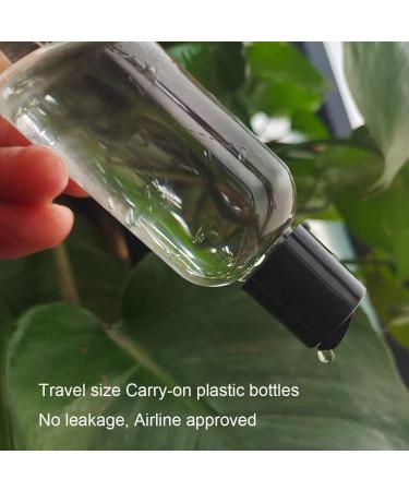 3.4 Oz Clear TSA Approved Travel Bottles - Set of 6 | Refillable Plastic Containers for Shampoo & Lotion - Buy Online on SooperMarket.com