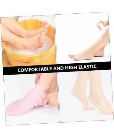 Beavorty 3 Pairs Sock Booties for Women Lotion Spa Moisturizing Gel Booties Moisturizing Heel Sleeves Beauty Care Silicone Gel Skin Protect Soles Sebs Sole Pads Miss High Heel Crack Pink - Buy Online on SooperMarket.com