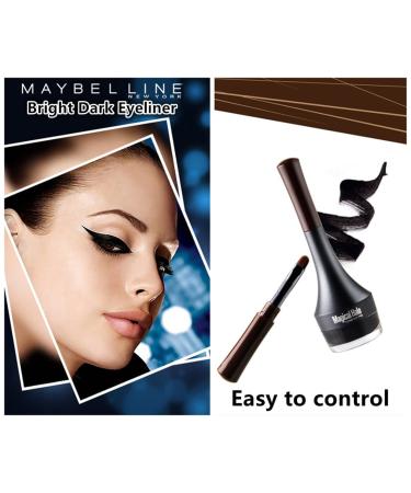Go Ho Matte Black Gel Eyeliner - Water-proof, Smudge-proof, Long Lasting Cream Eyeliner with Brush - 1Black - Buy Online on SooperMarket.com