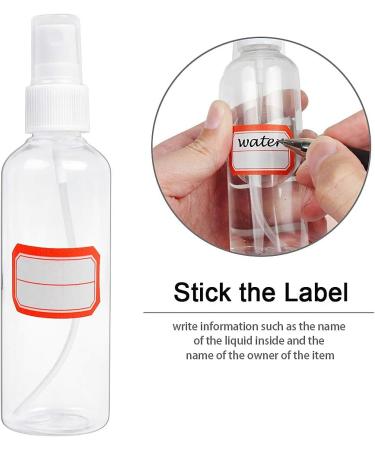HTHL 4 PCS Set 100ML Spray Bottles Plastic Transparent Mist Spray Bottles with 2 Funnels and 1 Sheet Label Empty Travel Atomiser Refillable Liquid Containers for Perfume Cosmetic and Liquids Clear - Buy Online on SooperMarket.com