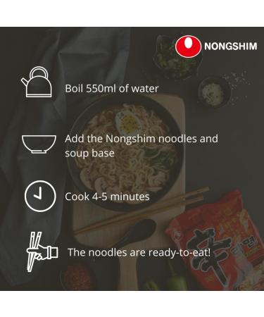 Nongshim Premium Shin Ramyun Black 130g Instant Noodle Korean Ramen HALAL Pack 4 - Buy Online on SooperMarket.com