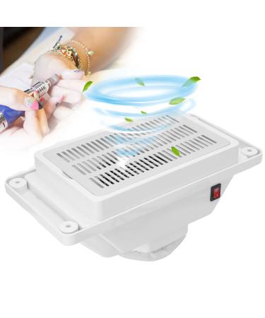 Nail Dust Collector Quiet Desk Nail Art Vacuum Cleaner Machine Professional Nail Suction Manicure Tool with Fan Electric Nail Filter for Nails Polishing(UK Plug)