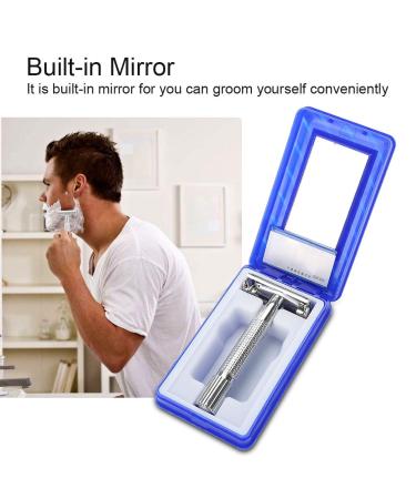 Men's Safety Razor with Case | Zinc Alloy Double Edge Shaver for Beard & Body Hair | Premium Grooming Tool - Buy Online on SooperMarket.com