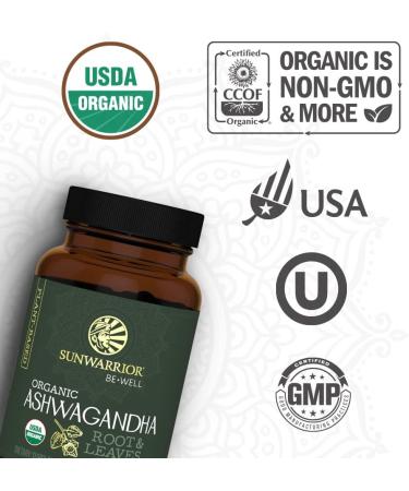 Sunwarrior Ashwagandha with Organic Black Pepper | 30 Capsules - Sleep Aid, Stress Relief, Immune Support | Promotes Calm & Relaxation | Gluten Free, Dairy Free, Non GMO, Keto, Raw Organic - Buy Online on SooperMarket.com