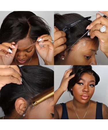 6 Inch 1B Human Hair Pixie Cut Wig for Black Women - Bilisar Short Pixie Wig - Buy Online on SooperMarket.com