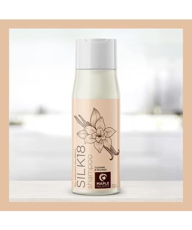 Silk18 Moisturizing Shampoo for Dry Damaged Hair - Sulfate-Free with Silk Amino Acids, Jojoba & Keratin - Anti-Frizz Formula for Color Treated Hair - 10 Fl Oz - Buy Online on SooperMarket.com