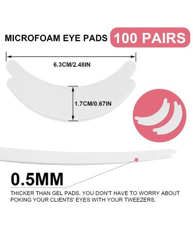 100 Pairs Foam Eye Pads for Lash Extensions - Lint Free, Hypoallergenic & Latex Free - Buy Online on SooperMarket.com