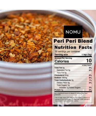 NOMU Peri Peri Seasoning Blend (2-Pack | 4.58oz) - Premium Herbs, Spices & Chili for Paleo/Vegan - Non-Irradiated, No MSG - Buy Online on SooperMarket.com