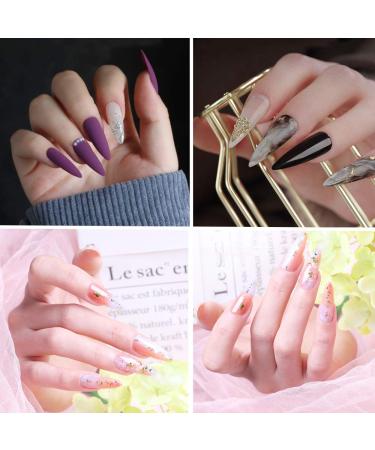 1200PCs Almond Shape Fake Nails - 12 Sizes Acrylic Nail Tips for Manicure & Nail Art - Clear & Natural Finish - Buy Online on SooperMarket.com