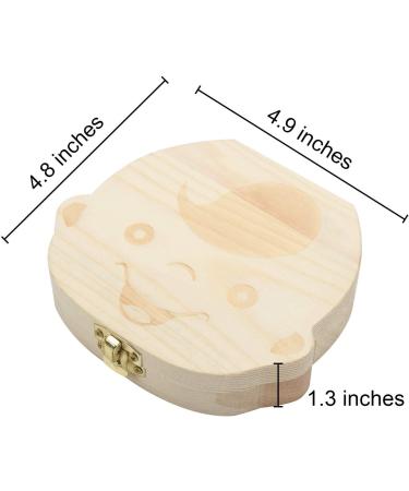 Baby Boy Wooden Tooth Fairy Keepsake Box - Kids Tooth Storage Organizer - Buy Online on SooperMarket.com