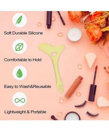 2pcs Silicone Eyeliner Stencils | Winged Tip & Eyebrow Pencil Aid | Reusable Smoky Eye Makeup Tool Kit | Quick Stencil Molds in Yellow - Buy Online on SooperMarket.com