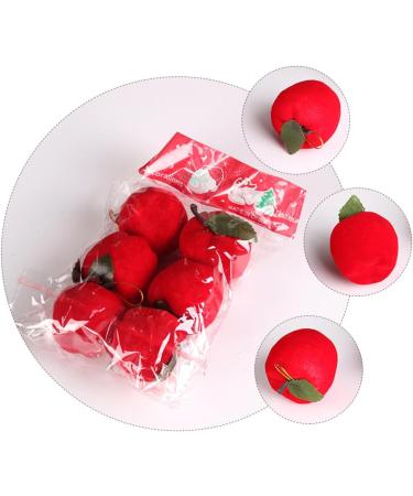 Zerodeko 18pcs Christmas Apple Pendant Xmas Party Supplies Fruit Xmas Ornaments Christmas Tree Fruit Decorations Christmas Tree Ornaments Home Decorations Party Bag Fabric 6cm Red - Buy Online on SooperMarket.com