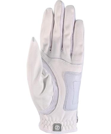 Zero Friction Ladies Compression-Fit Synthetic Golf Glove 2 Pack Includes free tee pack Universal-Fit - White-Blue - Buy Online on SooperMarket.com