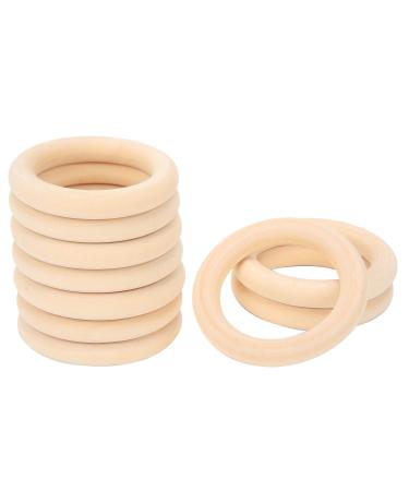 10 Untreated Wooden Baby Bite Rings - Smooth Circle Connectors for DIY Crafts (65mm) - Buy Online on SooperMarket.com