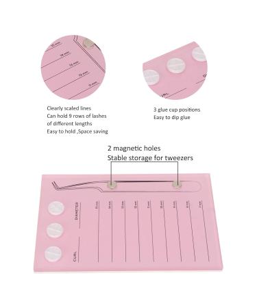 3-in-1 Acrylic Eyelash Palette | 9 Rows 7-15mm Extensions Tool | Includes 2 Tweezers & 100 Glue Cups - International Shipping Available - Buy Online on SooperMarket.com
