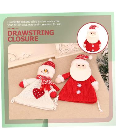 ABOOFAN 5pcs Christmas Bag Candy Bags Snowman Candy Pouch Burlap Bags Bags Apple Bag Elder Redx5pcs 24X19X1CMx5pcs - Buy Online on SooperMarket.com