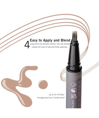 Light Taupe Eyebrow Pencil for Mature Women - Microblade 4-Tip Long-Lasting & Smudge-Proof Eyebrow Enhancer | YES.EYE DO (Golden Caramel-Light Taupe) - Shop Now - Buy Online on SooperMarket.com