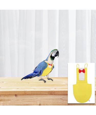 iplusmile Budgie Bird Diaper Nappy with Bowtie - Parakeet Cockatiel Costume (Yellow S) | International Shipping - Buy Online on SooperMarket.com