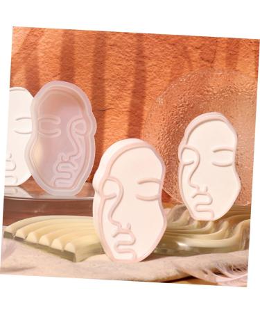 STOBOK Face Resin Molds 2pcs Silicone Mold Hand Mold Silicone Cake Mold Handmade Soap Mold Candy Mold Human Face Manual Soap Molds Scented Candle Mold Crafts Household Silica Gel - Buy Online on SooperMarket.com