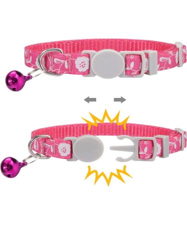 Tagme Personalized Cat Collar - Adjustable Safety Neck Band for Cats (2-Pack) - Pink - Custom Name & Phone Number Fits 18-28 cm - Buy Online on SooperMarket.com